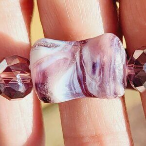 Multi Purple glass stone bracelet